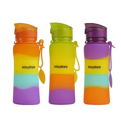 تصویر قمقمه سیلیکونی رنگین کمانی اسکول فنس کد 9311