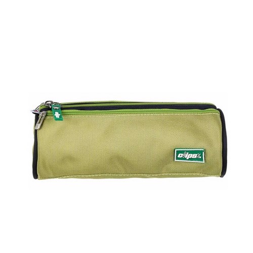 تصویر جامدادی سه زیپ استوانه ای کلیپس کد 1244 (سبز)