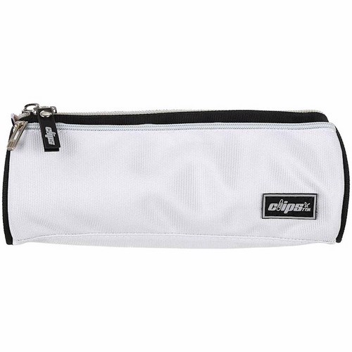 تصویر جامدادی سه زیپ استوانه ای کلیپس کد 1244 (سفید)