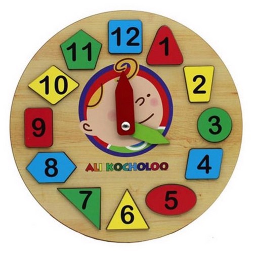تصویر بازی فکری ساعت آموزشی چوبی علی کوچولو