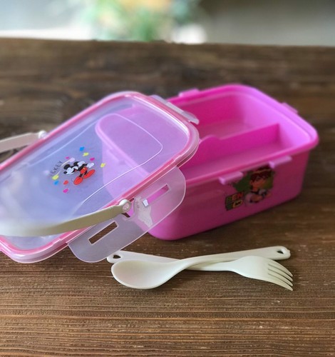 تصویر ظرف غذا دو طبقه فانتزی میکی موس (صورتی)