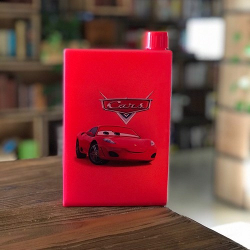 تصویر قمقمه کتابی (طرح ماشین ها)