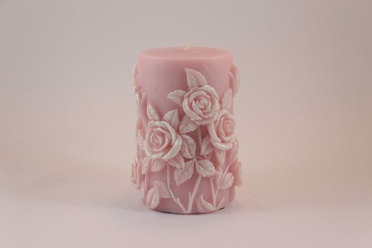 تصویر شمع رز صورتی