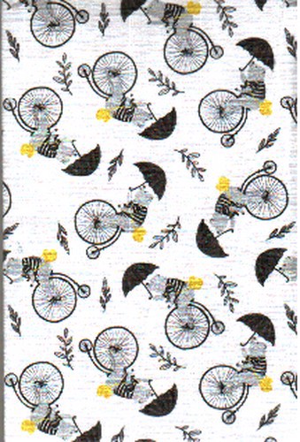 تصویر دفترچه یادداشت خط دار مخملی طرح خرس دوچرخه سوار (کد J 0110)