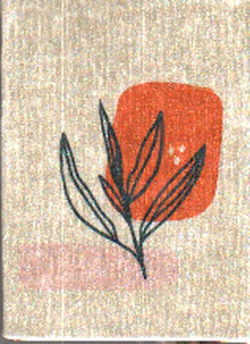 تصویر دفترچه یادداشت خط دار مخملی طرح گل (کد R 0240)