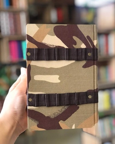 تصویر دفتر پلنگی قهوه ای جامدادی دار