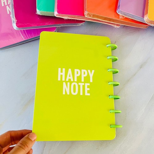 تصویر Happy note دکمه ای آبرنگ (سبز پاستلی)