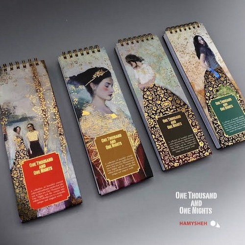 تصویر دفتر یادداشت پالتویی هزار و یک شب همیشه