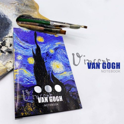 تصویر دفتر یادداشت شب پرستاره ون گوگ همیشه