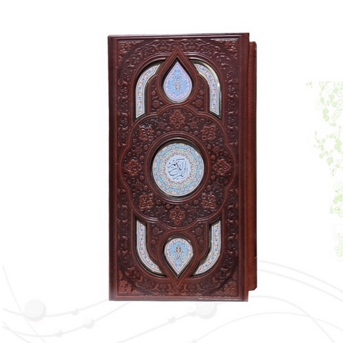 تصویر کتاب پک 2 جلدی قرآن کریم و مفاتیح (چرم) (قاب کشویی) (پلاک دار)