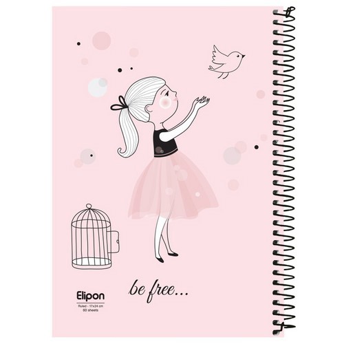 تصویر دفتر 60 برگ وزیری سیمی فانتزی مجلد الیپون (کد 2271248)