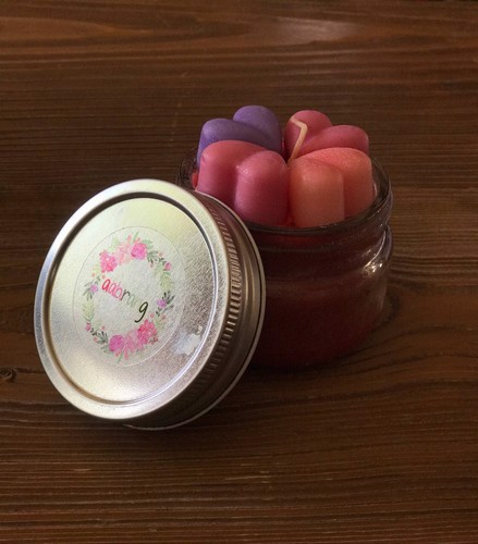 تصویر شمع جار قلبی (عطری)