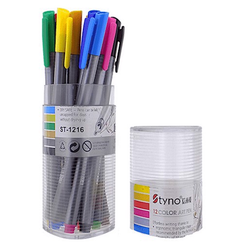 تصویر روان نویس نوک نمدی استینو 12 عددی 