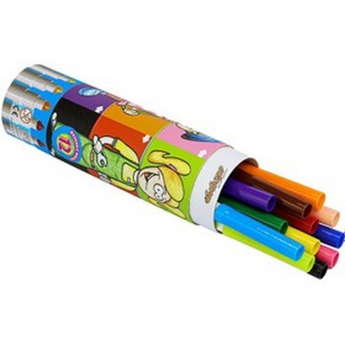 تصویر ماژیک 12 رنگ استوانه نقاشی جامبو پازلی اسکول فنس (کد 92412)