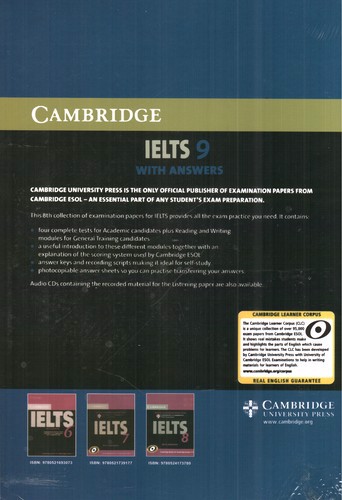تصویر کتاب Cambridge English Ielts 9 (With Answers‭)