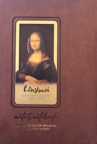 تصویر دفتر بوک مارک جلد چرم قهوه ای 