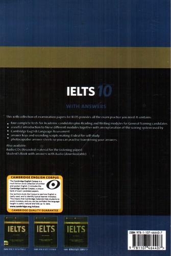 تصویر کتاب Cambridge English IELTS 10 (with answers‭)