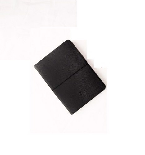 تصویر دفتر نیم جیبی چرم کش دار