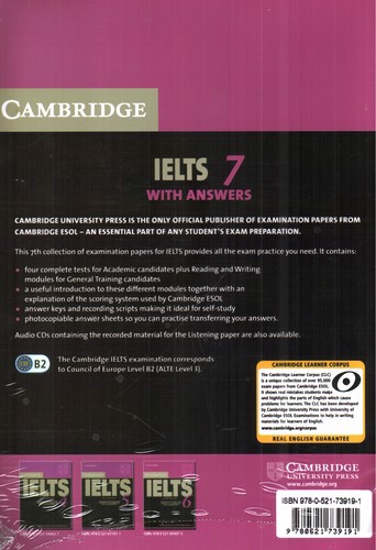 تصویر کتاب Cambridge IELTS 7 (with answers‭)