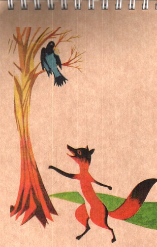 تصویر دفتر یادداشت کاغذ کرافت (فتر بالا)