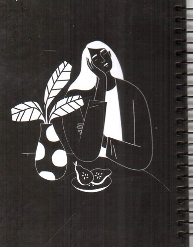 تصویر دفتر یادداشت جیبی (کاغذ مشکی و کرافت) (کد 860)