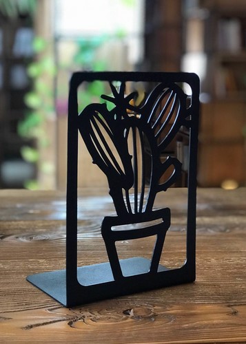 تصویر هولدر فلزی کتاب (طرح کاکتوس)