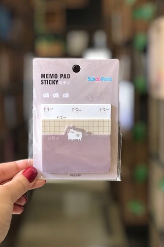 تصویر استیک نوت فانتزی گربه اسکول فنس کد 9240 (کد 4)