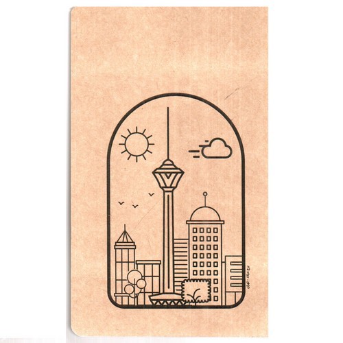 تصویر دفتر رقعی سری گذران جلد کرافت (کد 2)