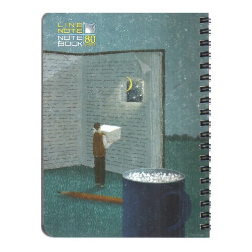 تصویر دفتریادداشت 12*17 80 برگ لاین نوت (طرح 1)