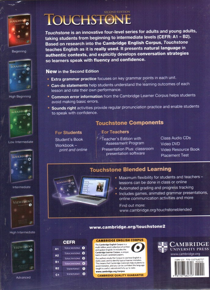 تصویر کتاب (Touchstone 4 (second edition) (with workbook) (+CD