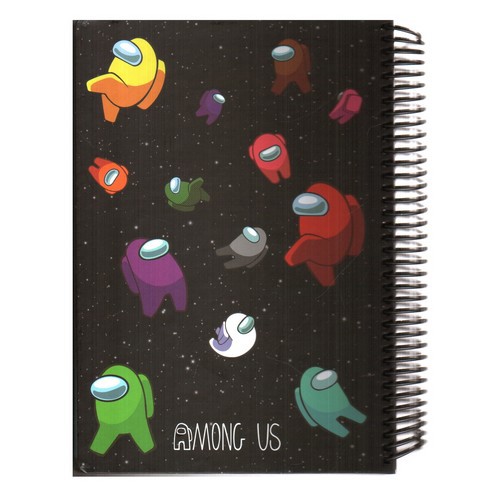 تصویر دفتر 100 برگ School وزیری جلد سخت Among Us (کد 1)