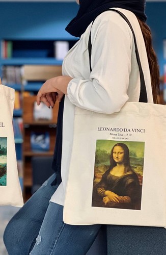 تصویر کیف پارچه ای طرح وینتیج (کد 1)