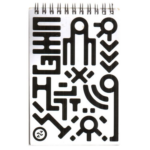 تصویر دفترچه یادداشت 15*10 Black And White (کد 2)