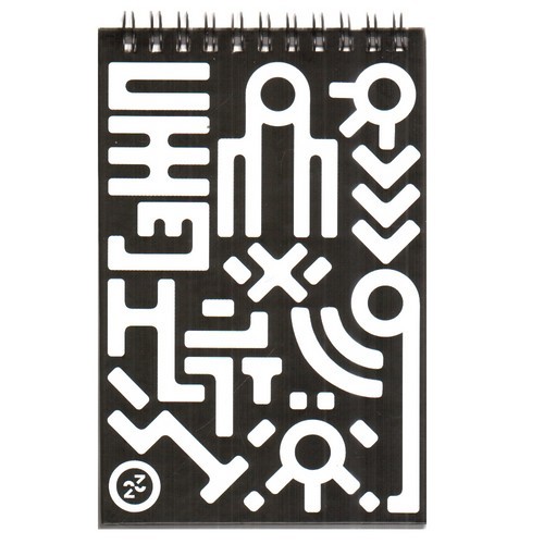 تصویر دفترچه یادداشت 15*10 Black And White (کد 2)