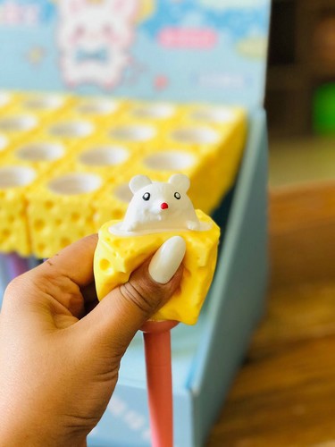 تصویر روان نویس فشاری فانتزی موش کد 2381 (صورتی)