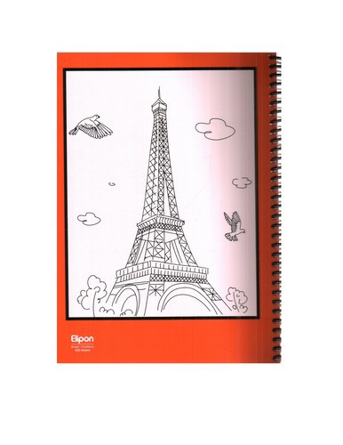 تصویر دفتر 100 برگ رحلی سیمی فانتزی شومیز الیپون (کد 8131620)