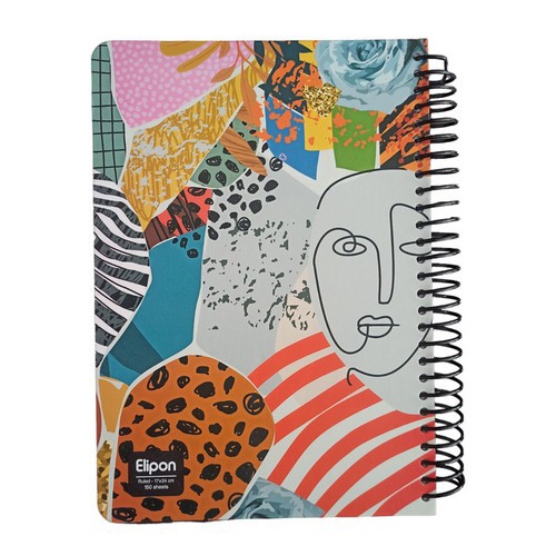 تصویر دفتر 150 برگ سیمی وزیری جلد سخت الیپون (2463233)