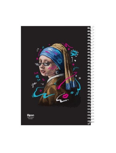 تصویر دفتر 100 برگ رحلی سیمی فانتزی جلد سخت (کد 2451455)