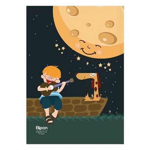 تصویر دفتر 40 برگ تک خط فانتزی شومیز الیپون (کد 2921227)