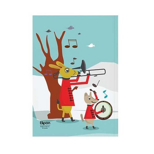 تصویر دفتر 40 برگ تک خط فانتزی شومیز الیپون (کد 2921229)