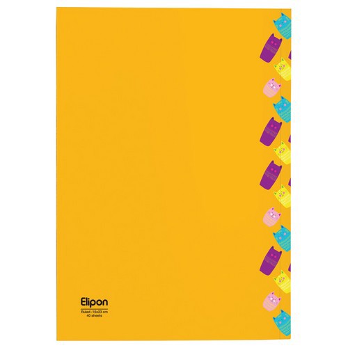 تصویر دفتر 40 برگ خط دار شومیز کلاسیک شومیز الیپون (کد 2101204)