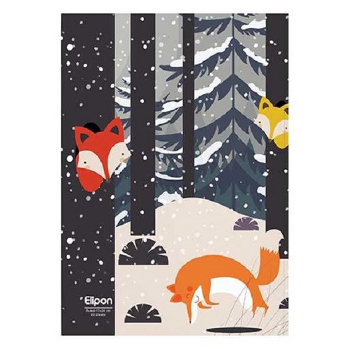 تصویر دفتر 60 برگ خط دار شومیز کلاسیک شومیز الیپون (کد 2151236)