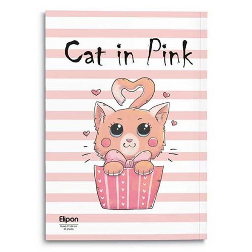 تصویر دفتر 40 برگ تک خط فانتزی شومیز الیپون (کد 2921215)