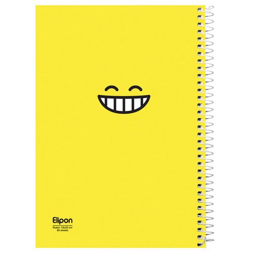 تصویر دفتر 80 برگ خط دار سیمی وزیری کلاسیک مجلد شومیز الیپون (کد 2342226)