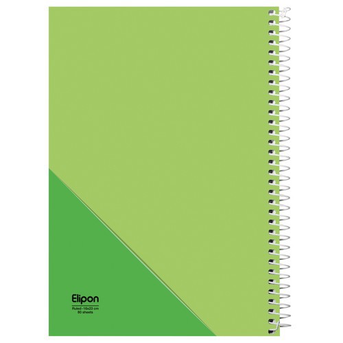 تصویر دفتر 80 برگ خط دار سیمی وزیری کلاسیک مجلد شومیز الیپون (کد 2342107)