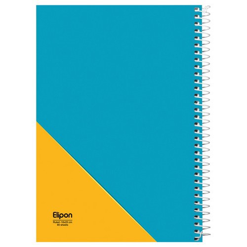 تصویر دفتر 80 برگ خط دار سیمی وزیری کلاسیک مجلد شومیز الیپون (کد 2342106)