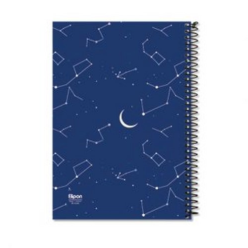 تصویر دفتر 80 برگ خط دار سیمی وزیری کلاسیک مجلد شومیز الیپون (کد 2341561)