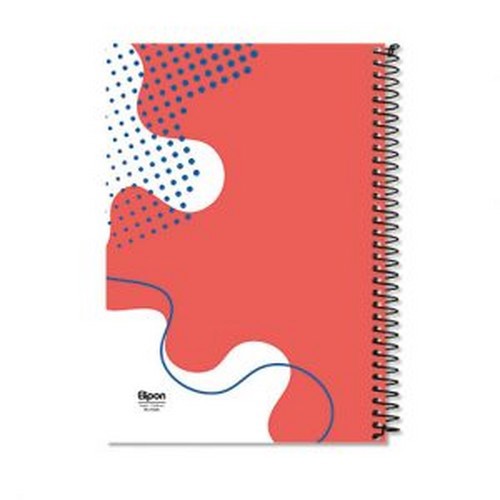 تصویر دفتر 80 برگ خط دار سیمی وزیری کلاسیک مجلد شومیز الیپون (کد 2341562)