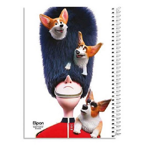 تصویر دفتر 80 برگ خط دار سیمی فانتزی شومیز الیپون (کد 2332210)