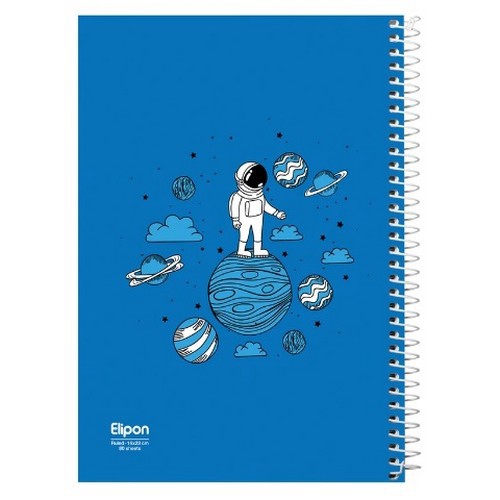 تصویر دفتر 80 برگ خط دار سیمی فانتزی شومیز الیپون (کد 2332209)